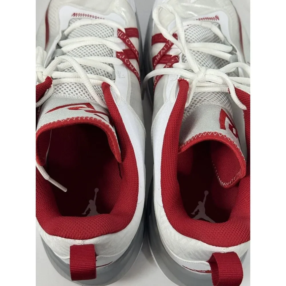AIR JORDAN MEN SHOES, ONE TAKE 3, COLOR WHITE/GYM RED-LT SMOKE GREY, SIZE 12‎